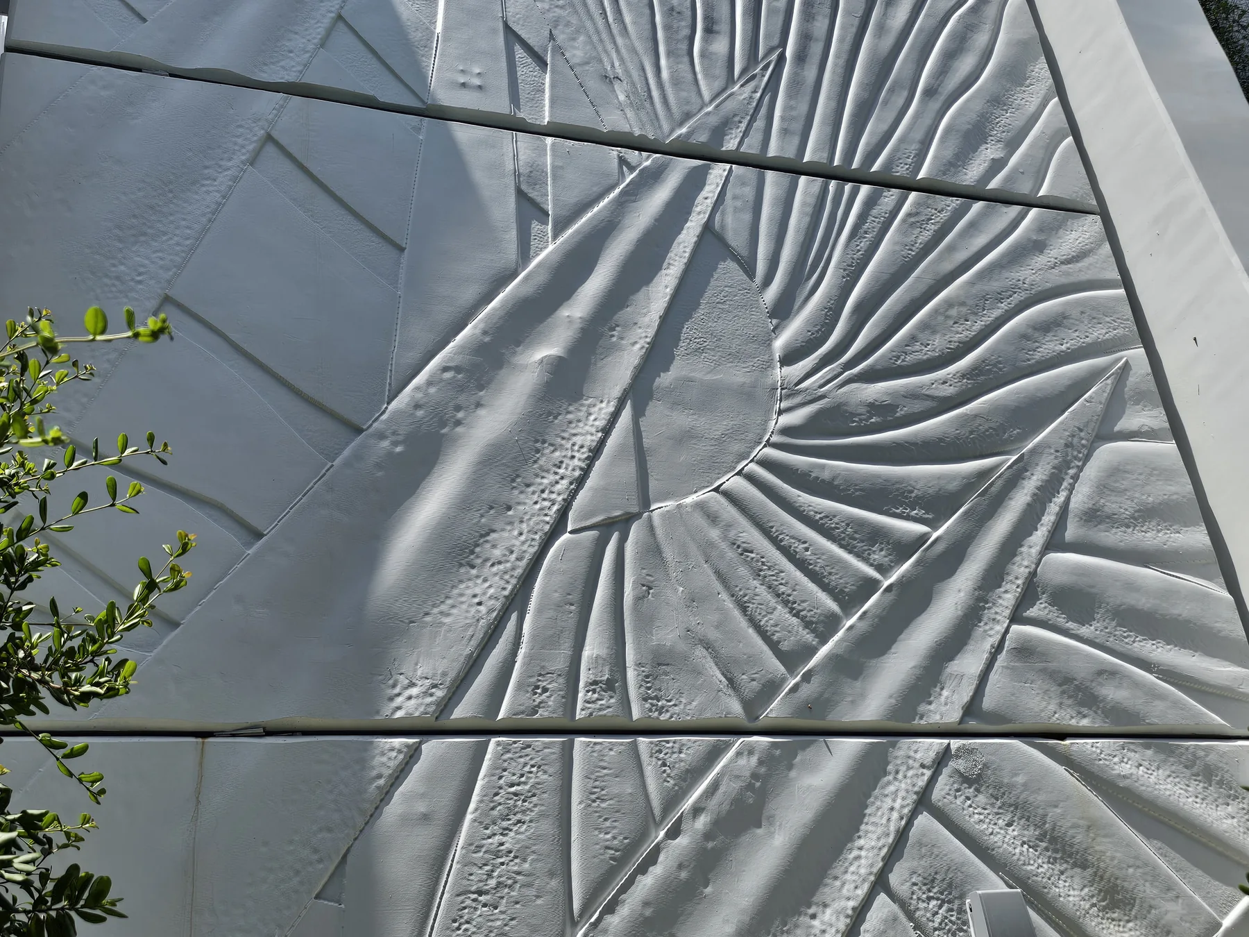 University of Miami palm leaf relief